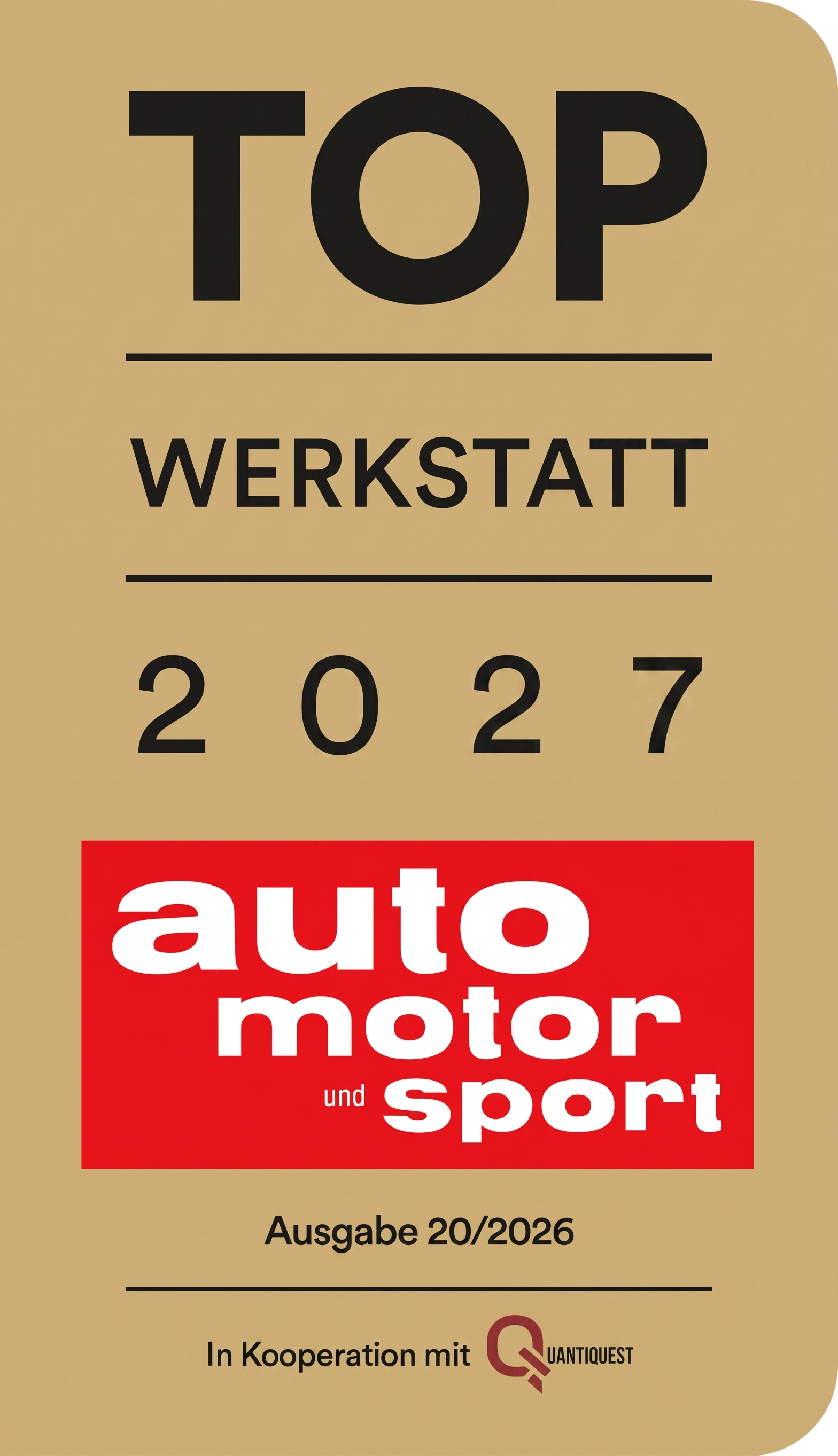 auto motor und sport Top PKW-Werkstätten 2027 Siegel